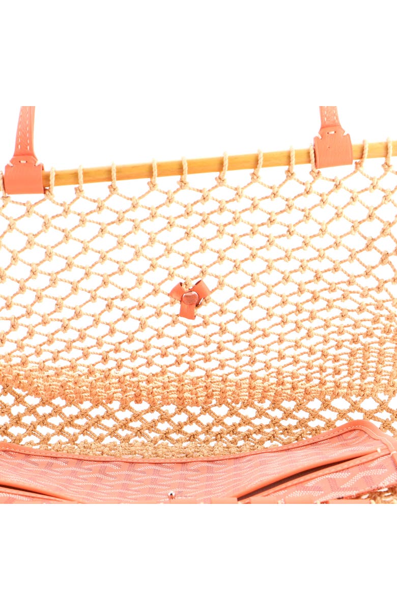 Pre-Owned Goyard Aligre Bag Raffia Net with Coated Canvas, Alternate, color, Pink