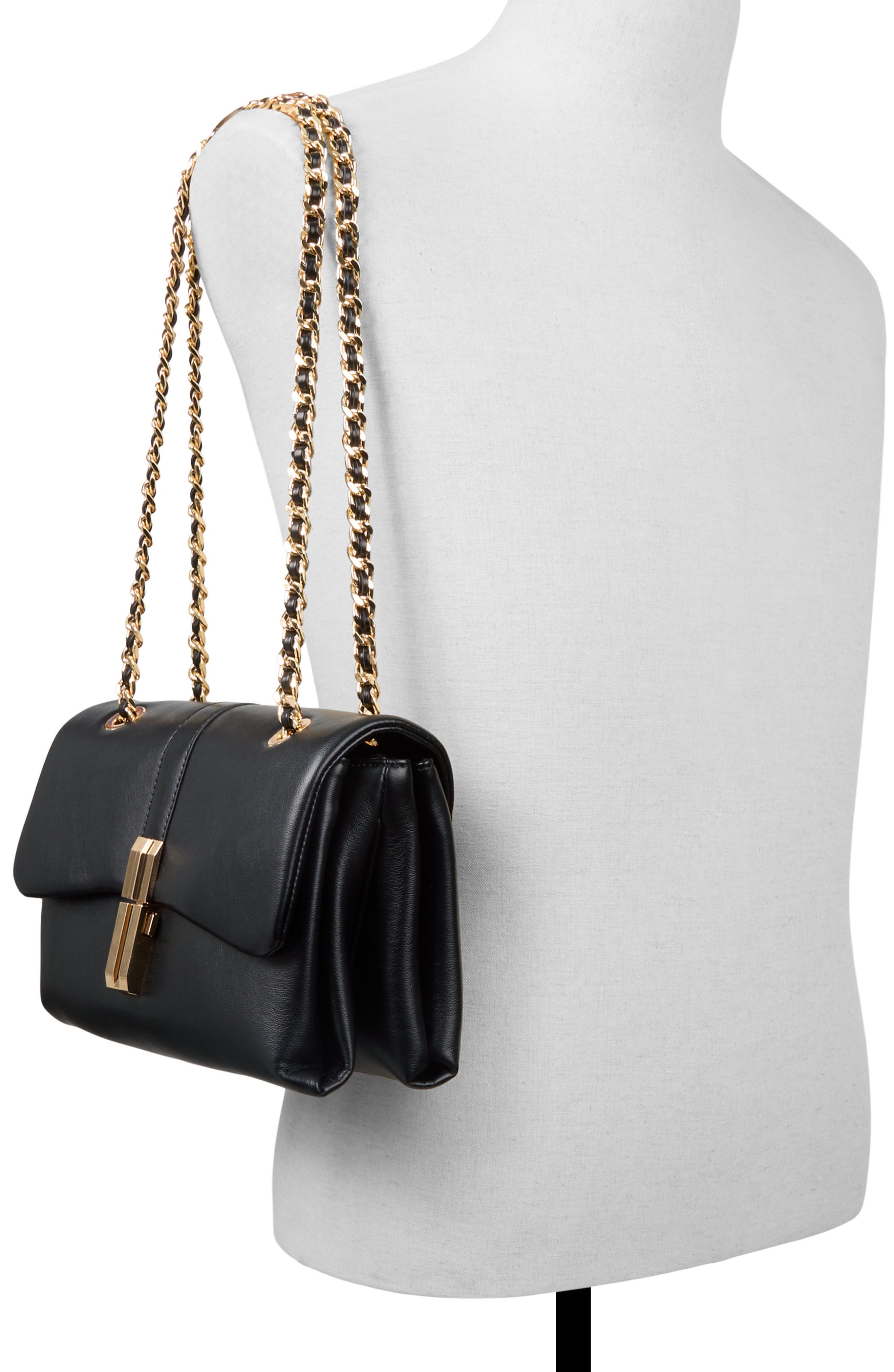 ALDO Aliciee Faux Leather Convertible Crossbody Bag, Alternate, color, Black