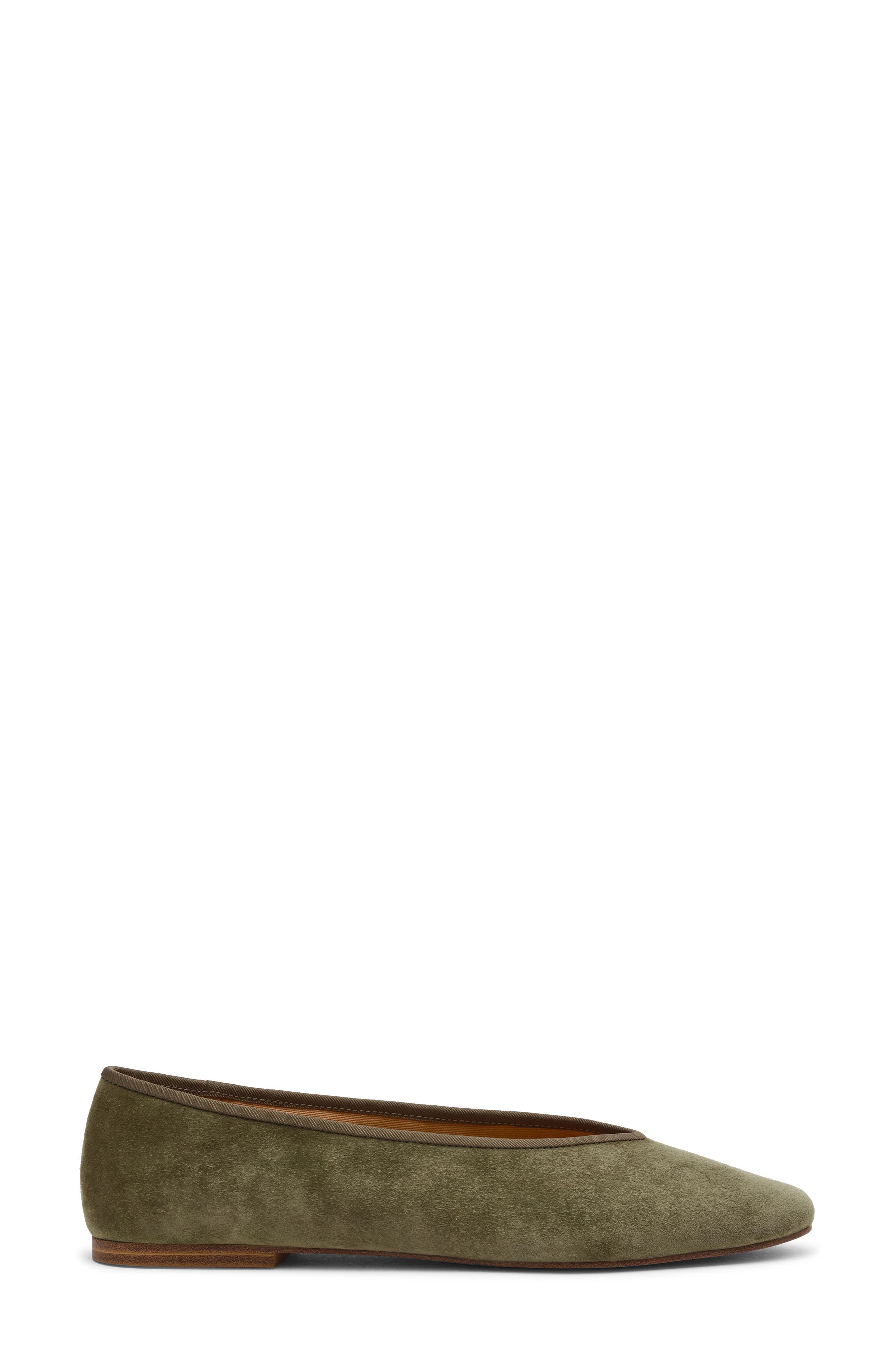 Steve Madden Pipa Ballet Flat, Alternate, color, Olive Suede