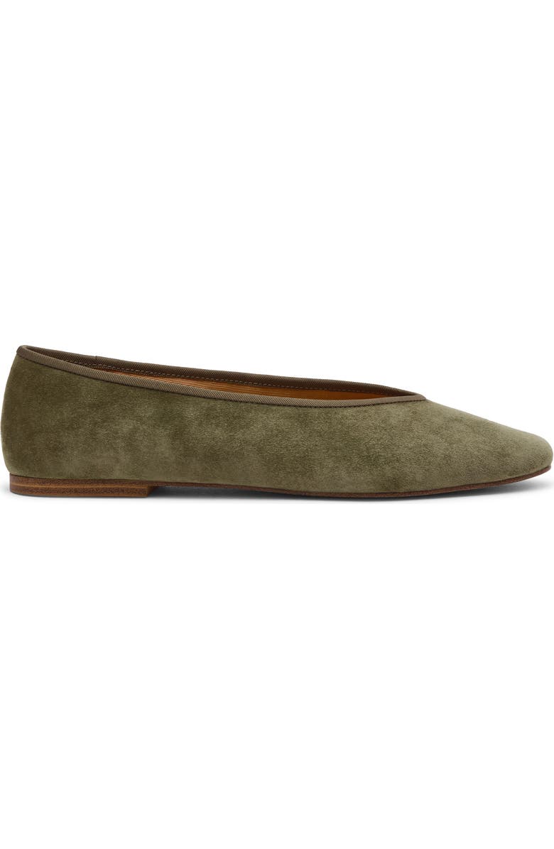Steve Madden Pipa Ballet Flat, Alternate, color, Olive Suede