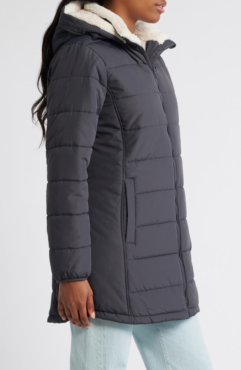 Rip Curl Anti-Series Anoeta Water Repellent Longline Quilted Coat, Alternate, color, 