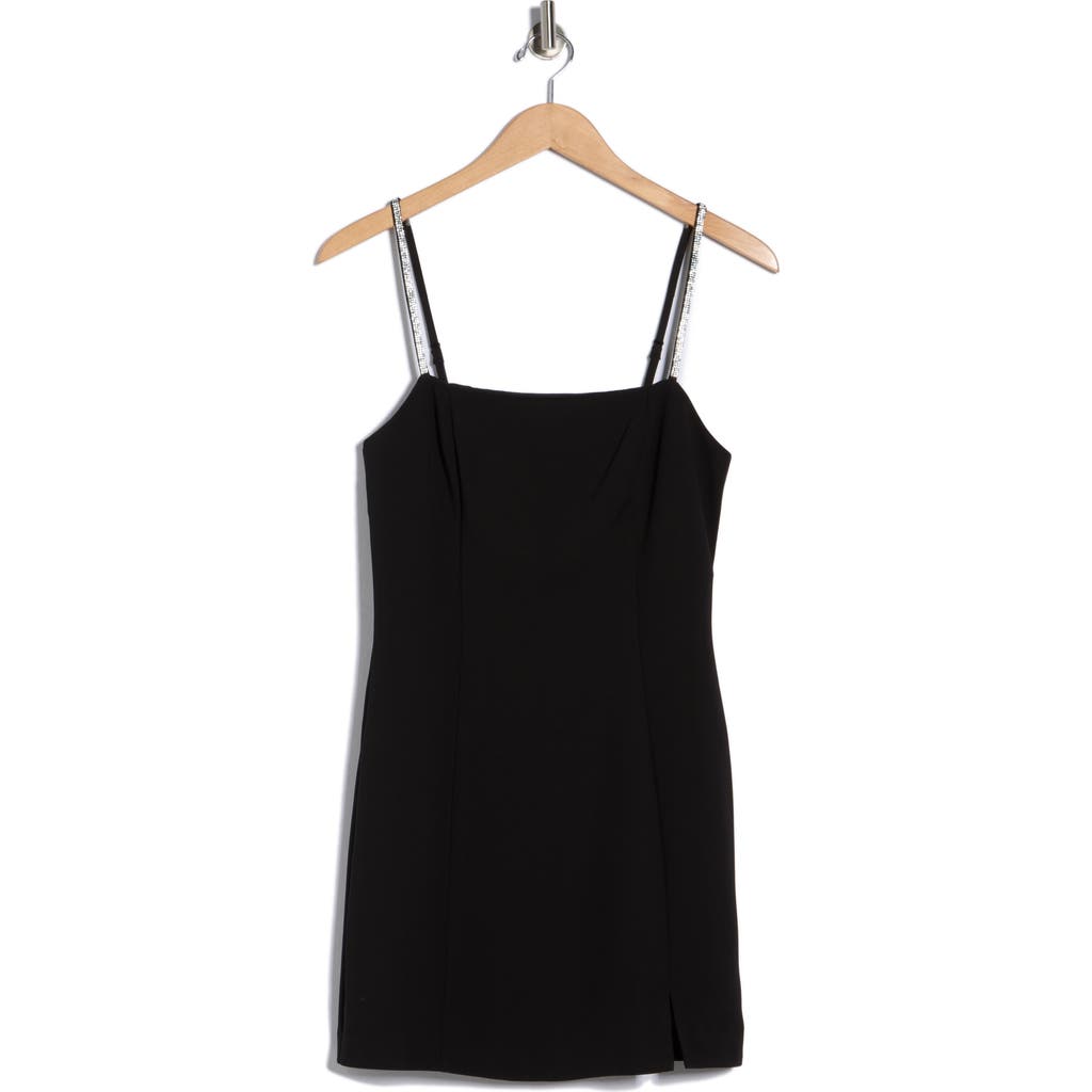 Astr The Label Rhinestone Strap Minidress In Black