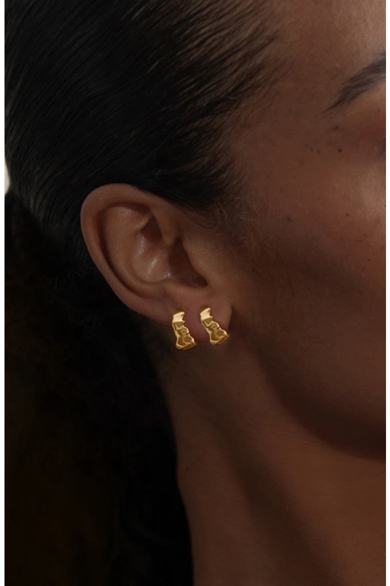 Boro Mini Hoop Earrings  in Gold, Alternate, color, Gold