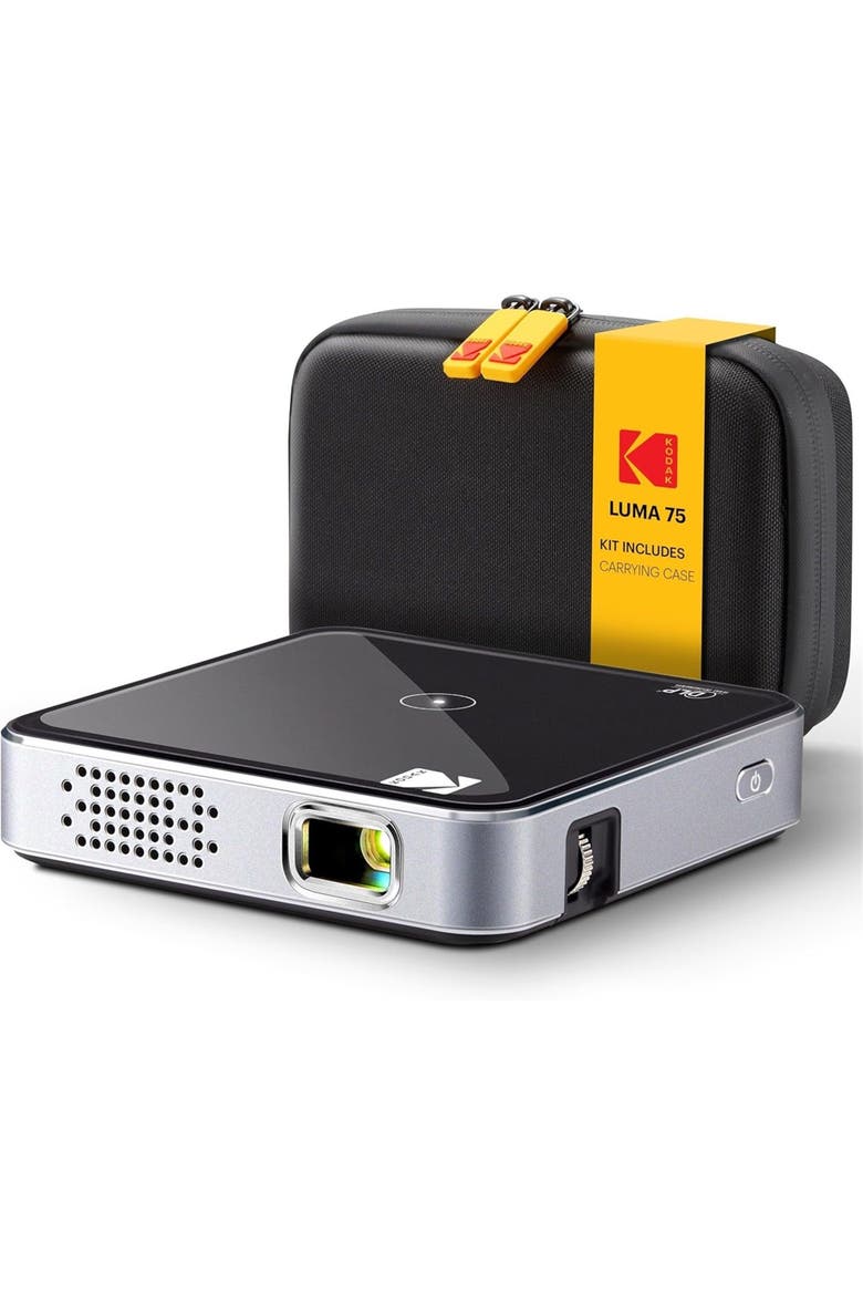 Luma 75 Ultra Mini Projector, Portable Pico Projector with Carrying Case, Main, color, Black