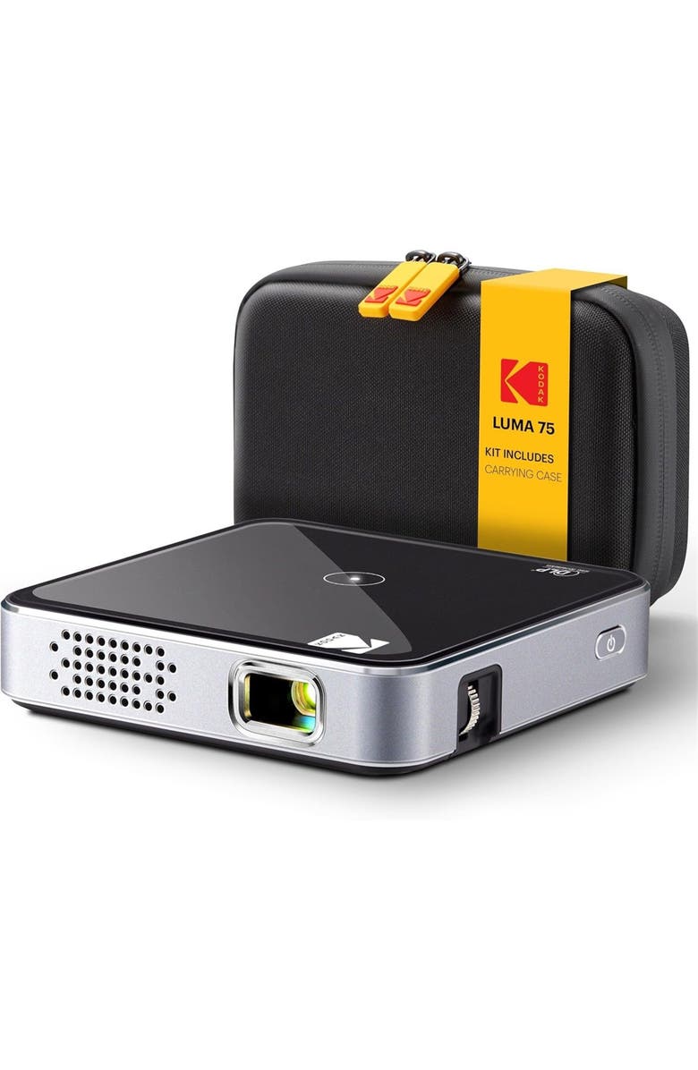 Kodak Luma 75 Ultra Mini Projector, Portable Pico Projector with Carrying Case, Main, color, Black