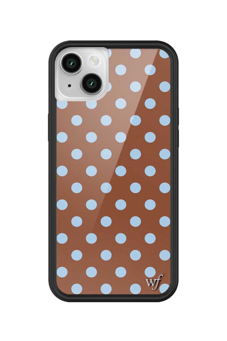 Polka Dot | Brown and Blue iPhone Case, Alternate, color, Brown