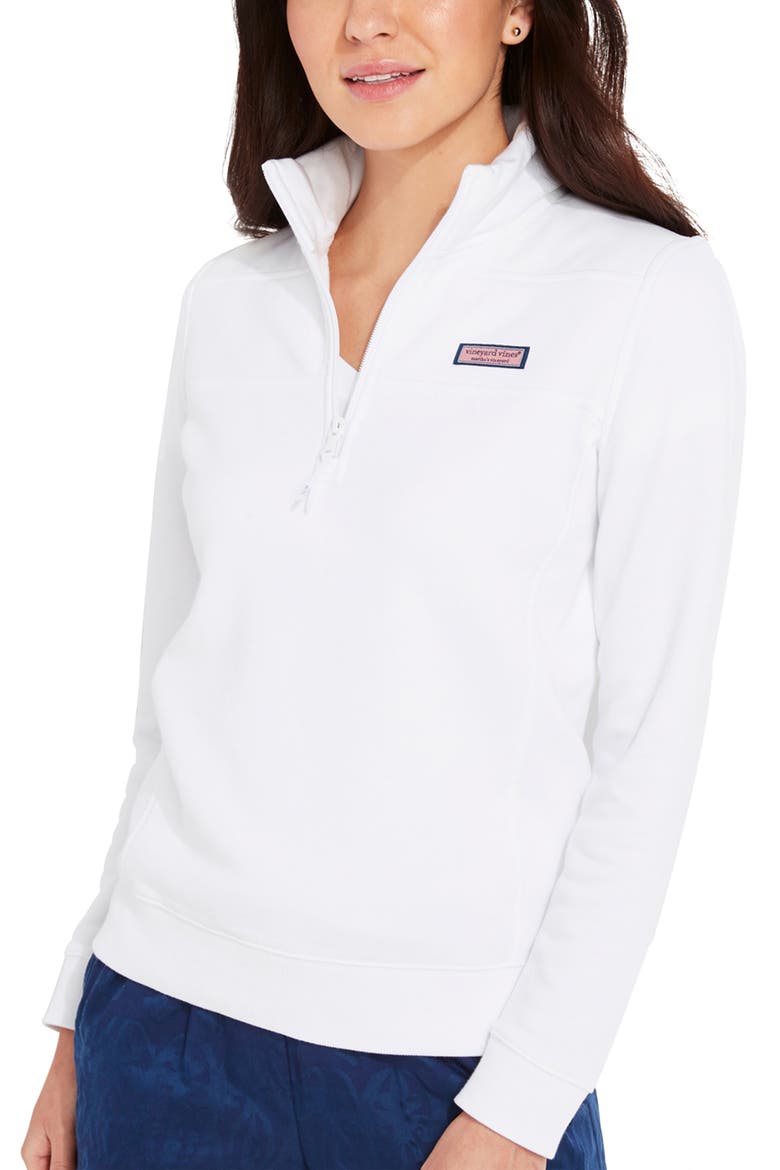 Shep Quarter-Zip Knit Shirt, Main, color, WHITE CAP