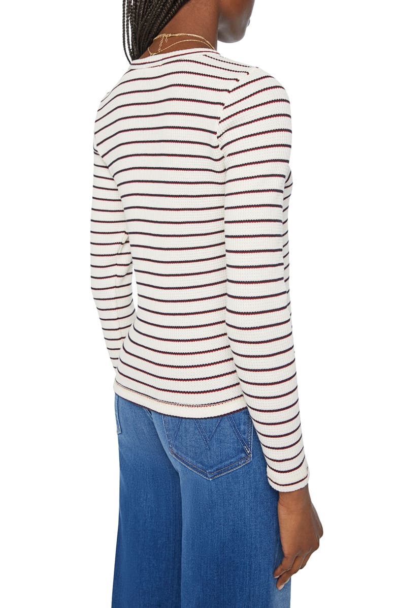 MOTHER The Itty Bitty Pixie Stripe Thermal Henley Top, Alternate, color, 