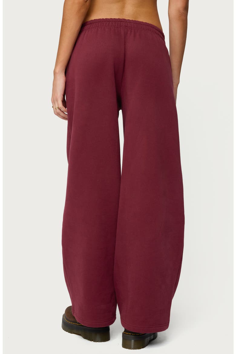 Totally Logo Wide Leg Sweatpants, Alternate, color, BURGUNDY