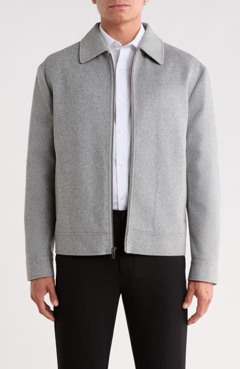 Wool Blend Bomber Jacket
