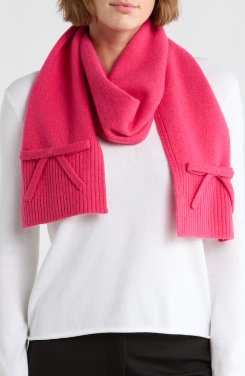bow wool scarf