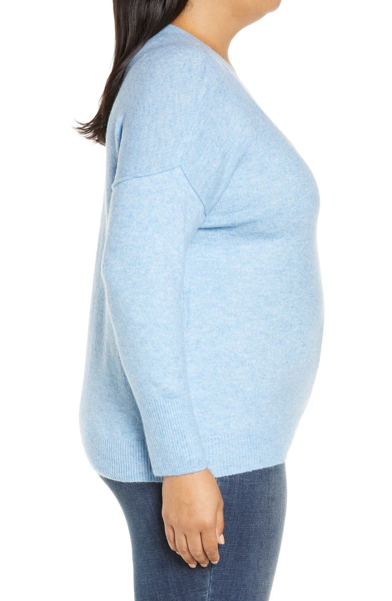 Vince Camuto Crewneck Sweater, Alternate, color, Blue Hthr