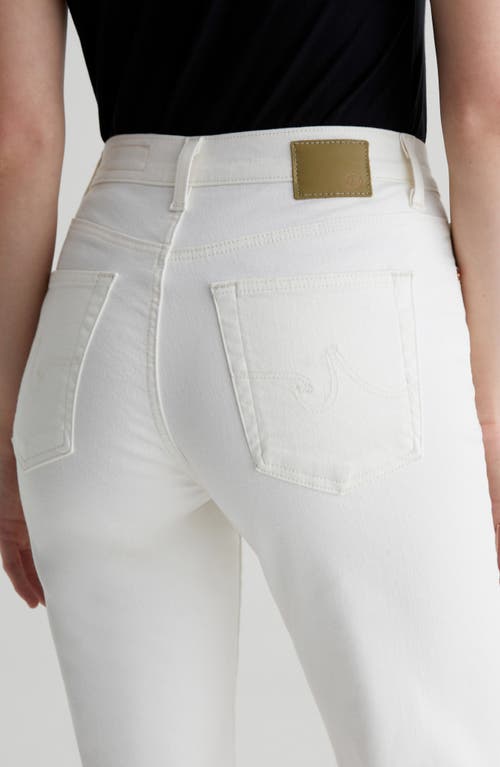 Ag Brinley Mid Rise Classic Straight Leg Jeans In Powder