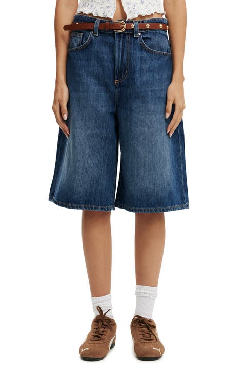 Women's Lyocell Wide Denim Jort