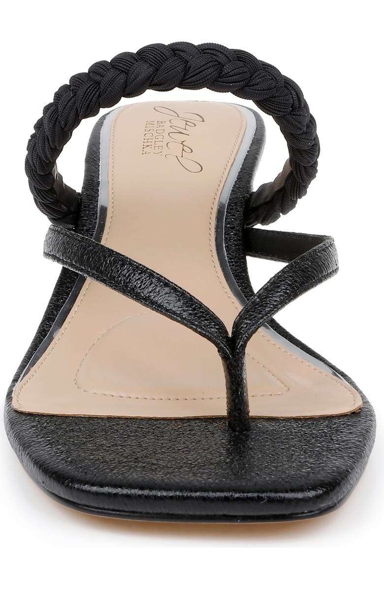 Jewel Badgley Mischka Nadya Kitten Heel Flip Flop, Alternate, color, Black Metallic