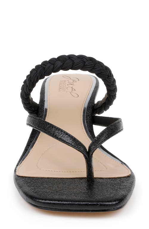 Jewel Badgley Mischka Nadya Kitten Heel Flip Flop In Black