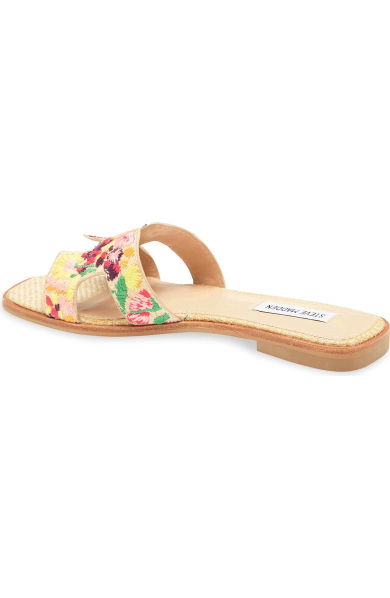 Steve Madden Hadyn Floral Embroidered Slide Sandal, Alternate, color,