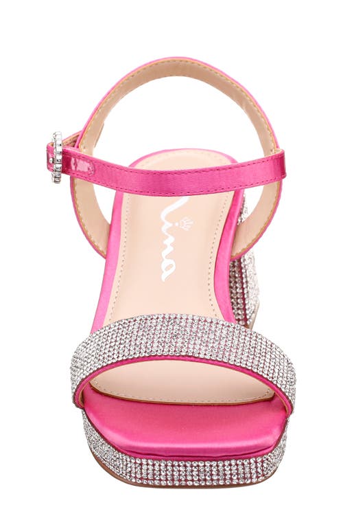 Nina Kids' Marysol Ankle Strap Platform Sandal In Multi
