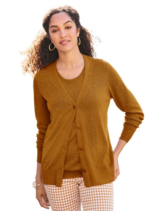 Button Front Cashmere Cardigan (Plus Available)