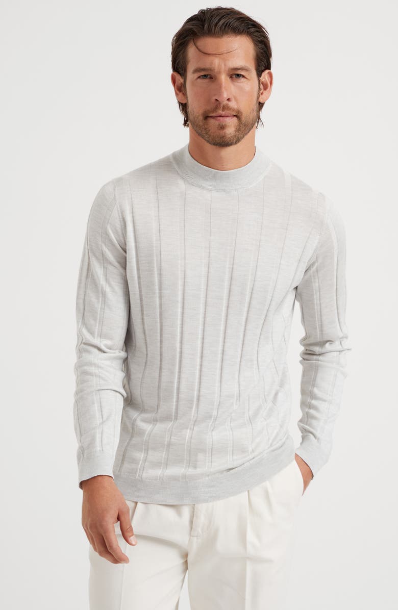 Brunello Cucinelli Funnel neck sweater, Alternate, color, 