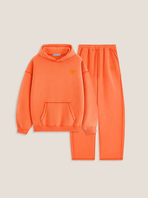 Cloud Essential Fleece Pullover Hoodie Super Baggy Set