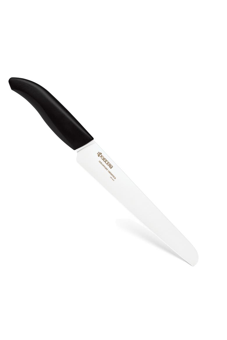 Revolution Ceramic 7 Inch Serrated Bread Knife, Main, color, Black