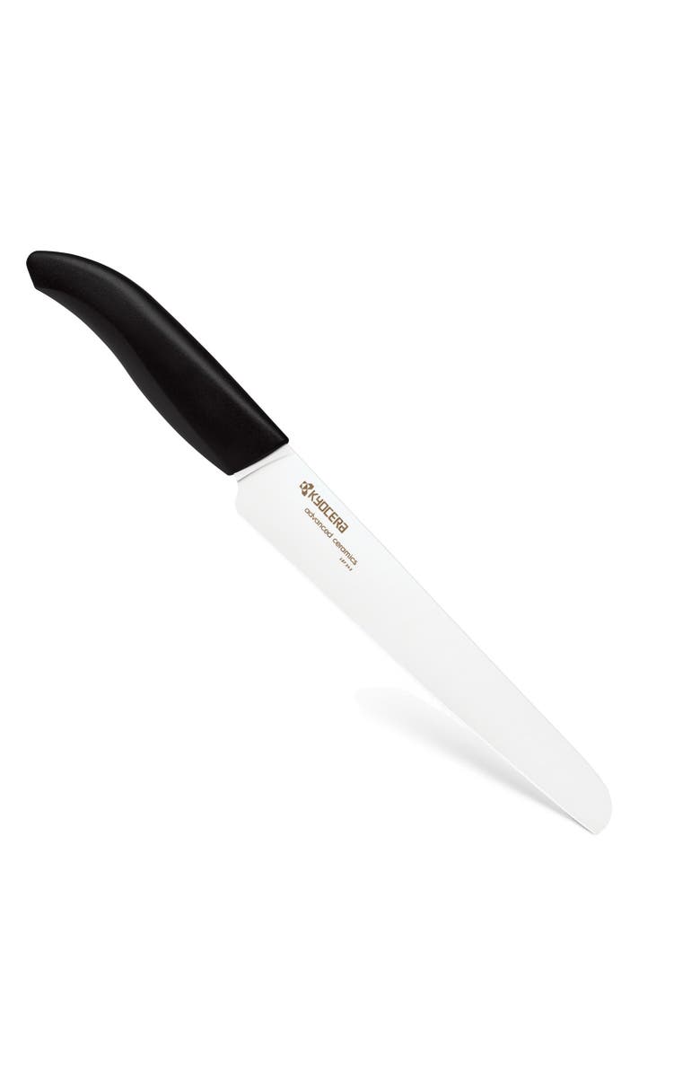 Kyocera Revolution Ceramic 7 Inch Serrated Bread Knife, Main, color, Black