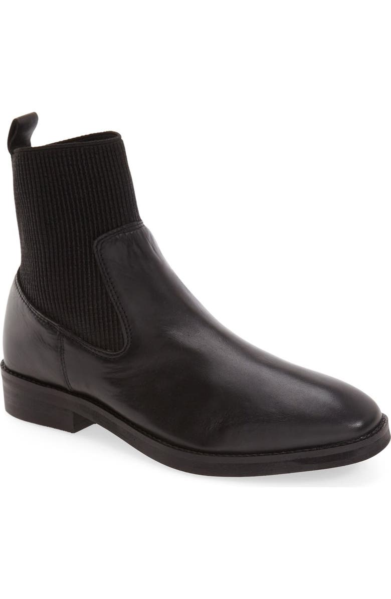 Topshop 'Ana' Elastic Bootie, Main, color,