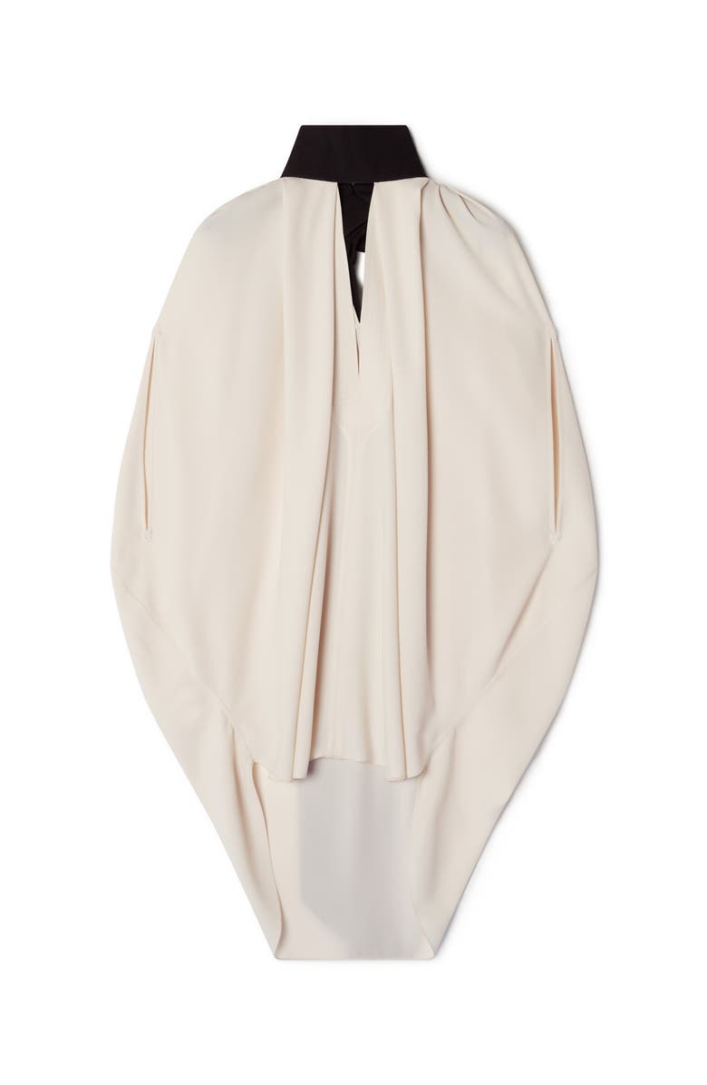 Lanvin Knotted Loose-Fit Crepe Top, Alternate, color, Beige