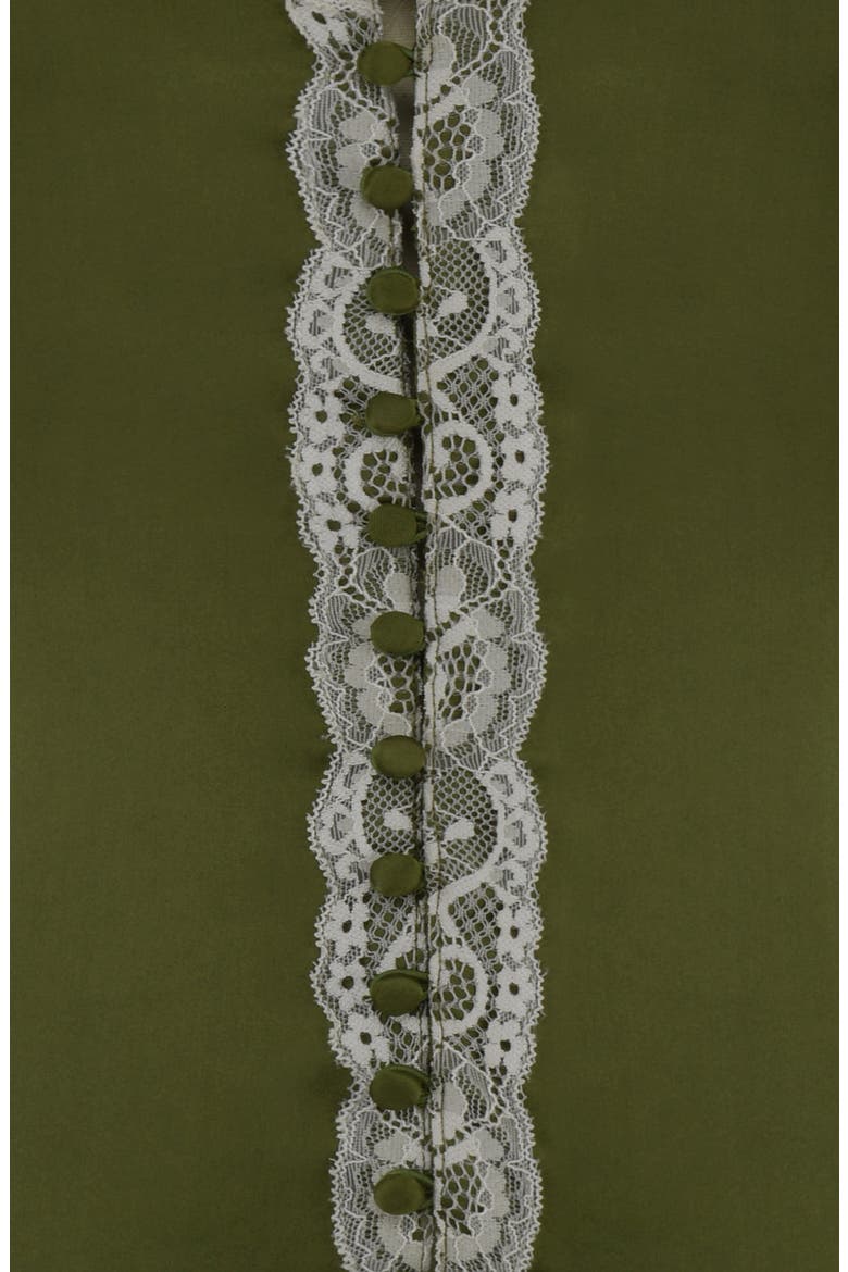 Lace Satin Camisole, Alternate, color, AVOCADO