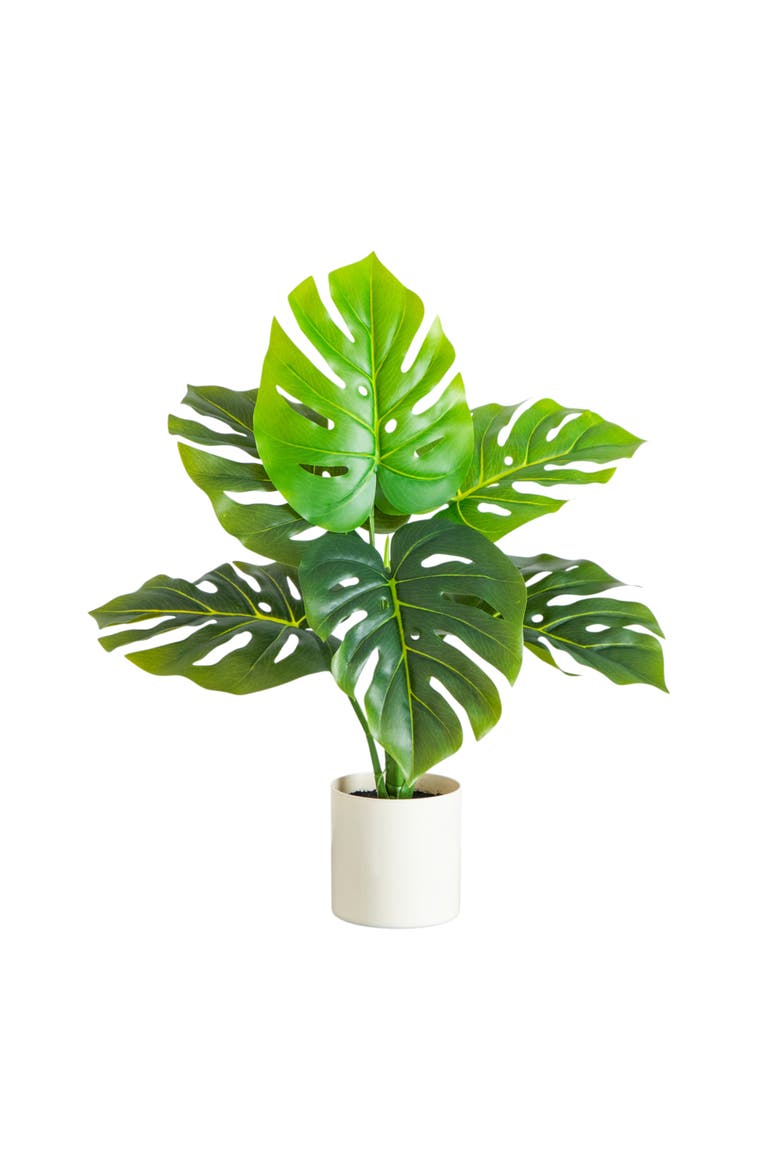 20-in Artificial Swiss Monstera Plant, Main, color, Green
