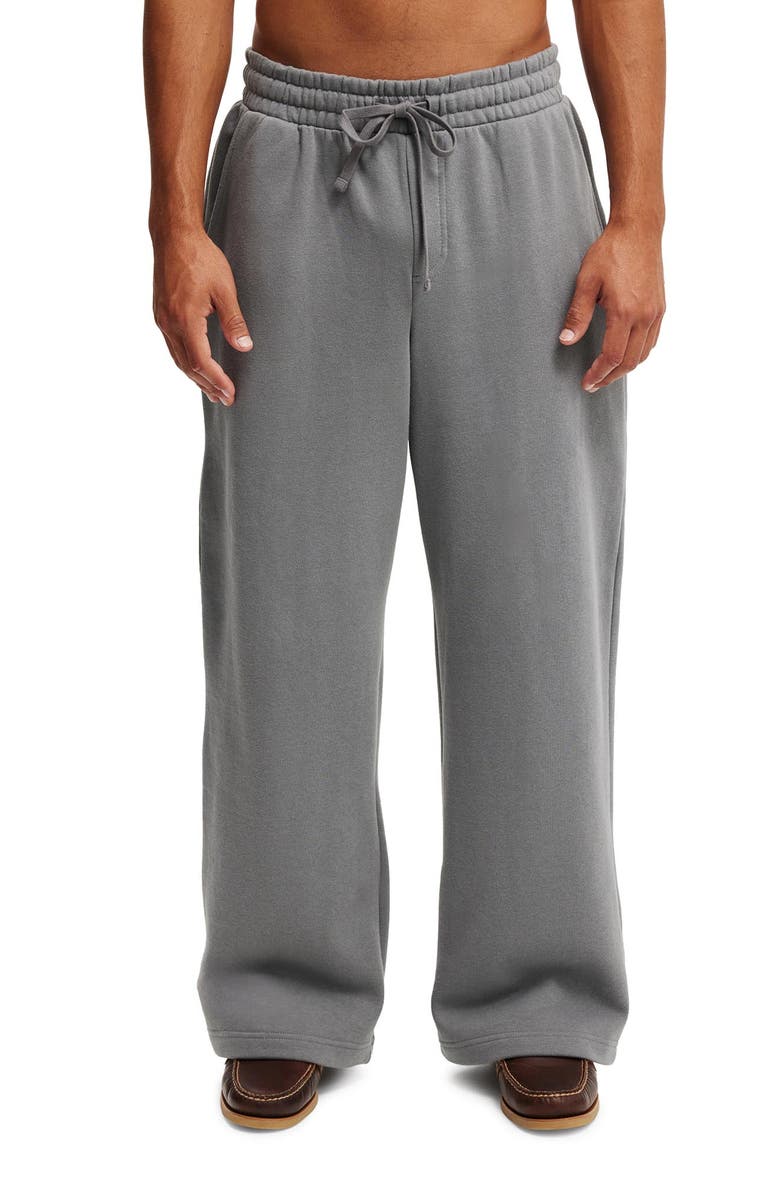 Cotton On Men's Super Baggy Track Pant, Main, color, Slate Stone