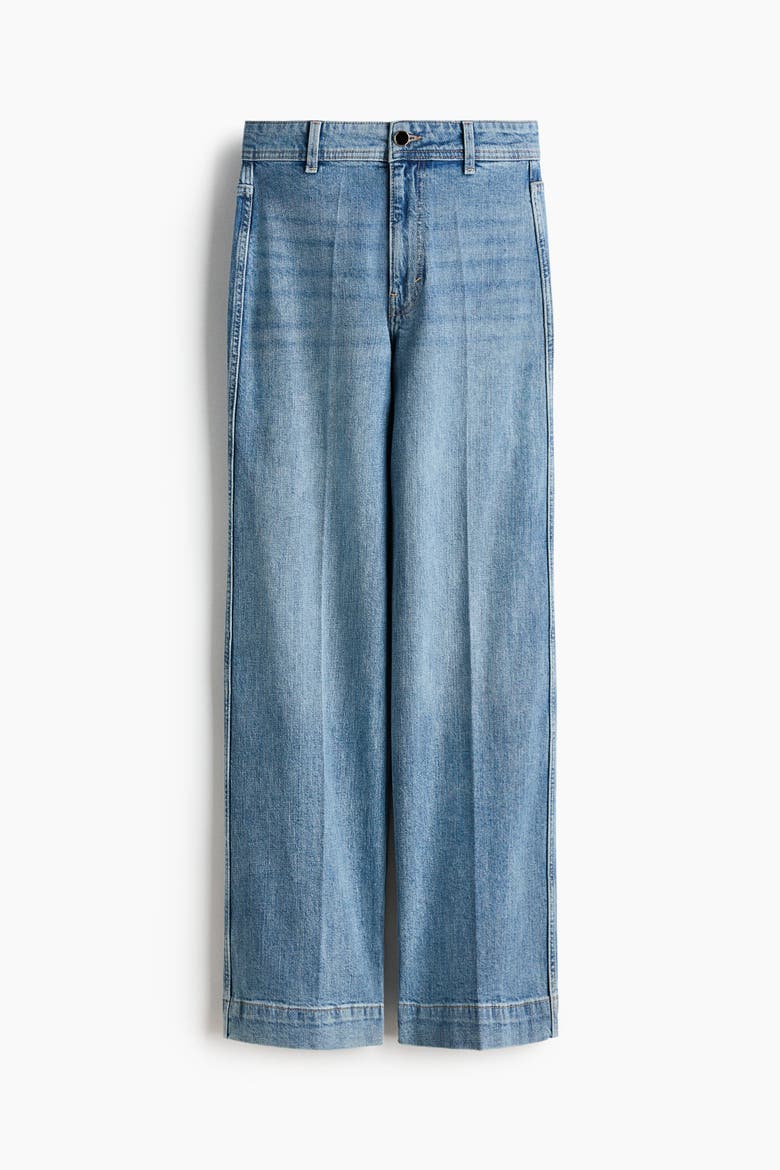 Wide High Jeans, Alternate, color, Light denim blue