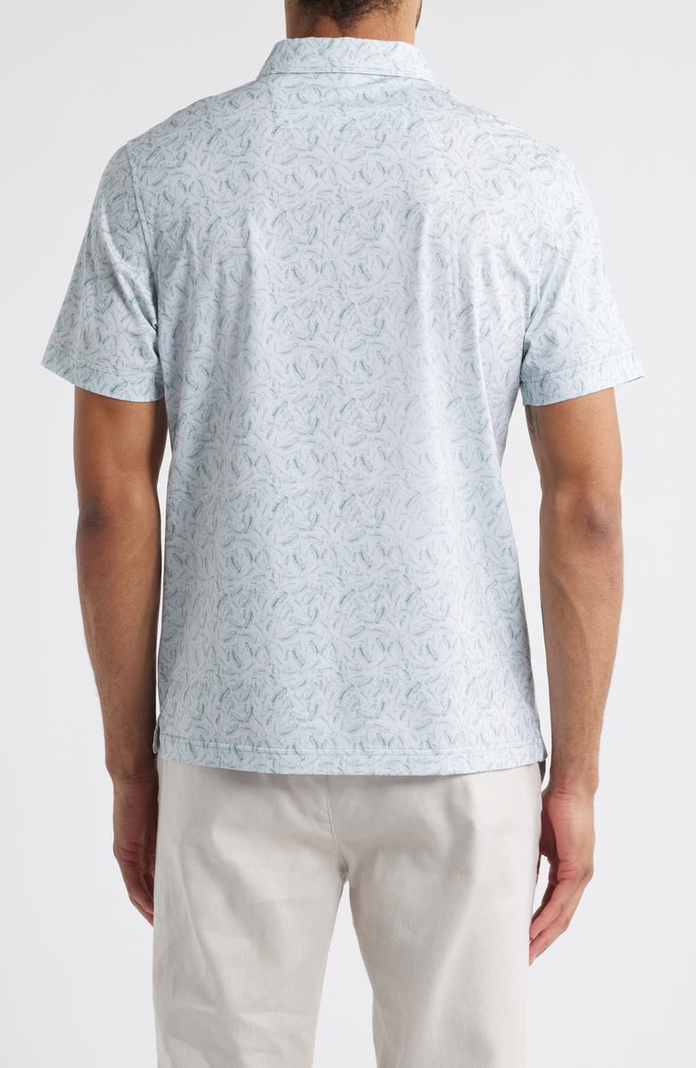 Bugatchi Victor OoohCotton<sup>®</sup> Feather Print Polo, Alternate, color, Mint