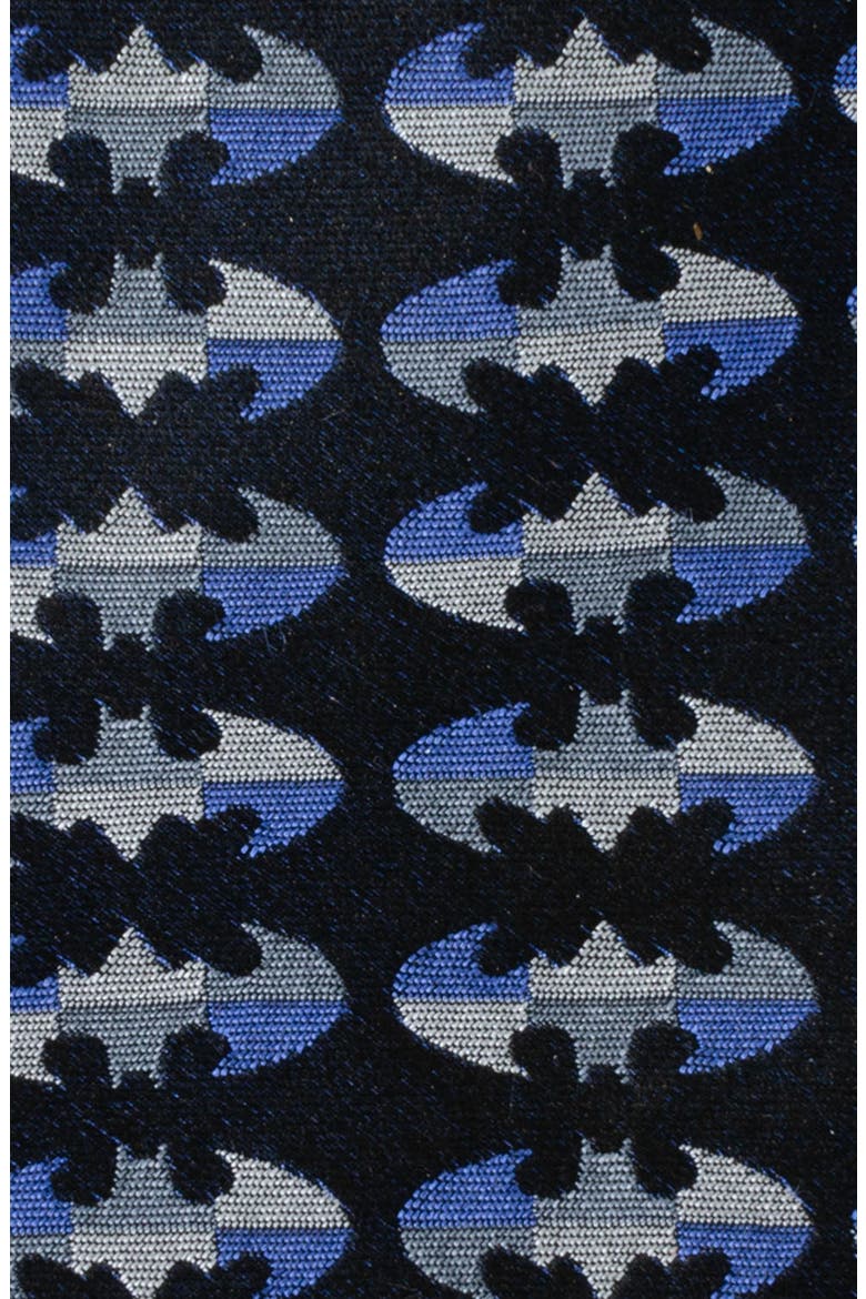 Batman Silk Tie, Alternate, color, BLACK