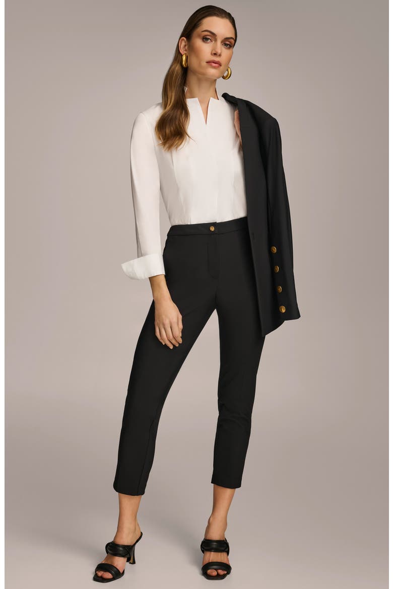 Slim Ankle Pants, Alternate, color, BLACK