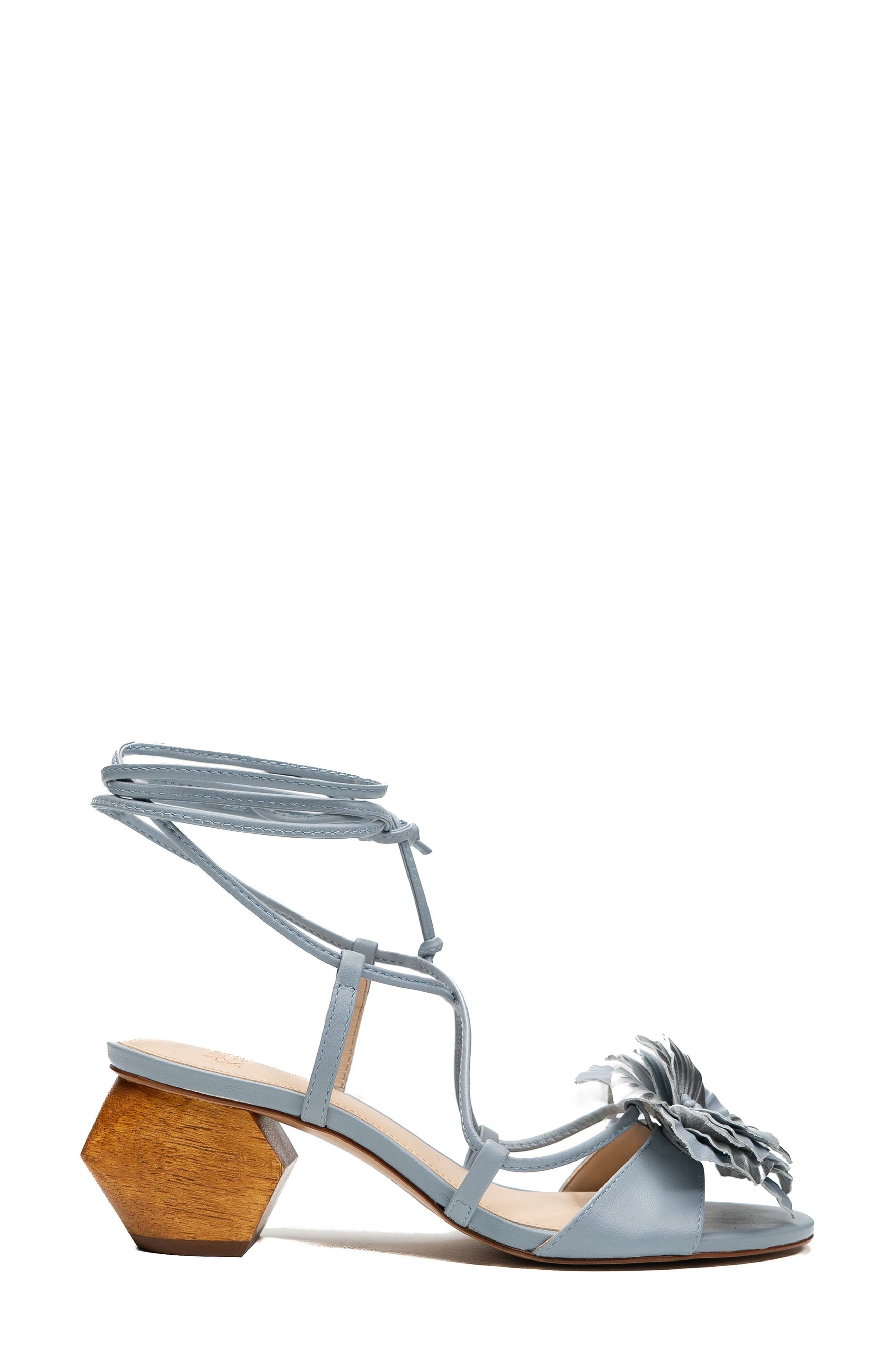 Orchid Ankle Wrap Sandal, Alternate, color, BLUE