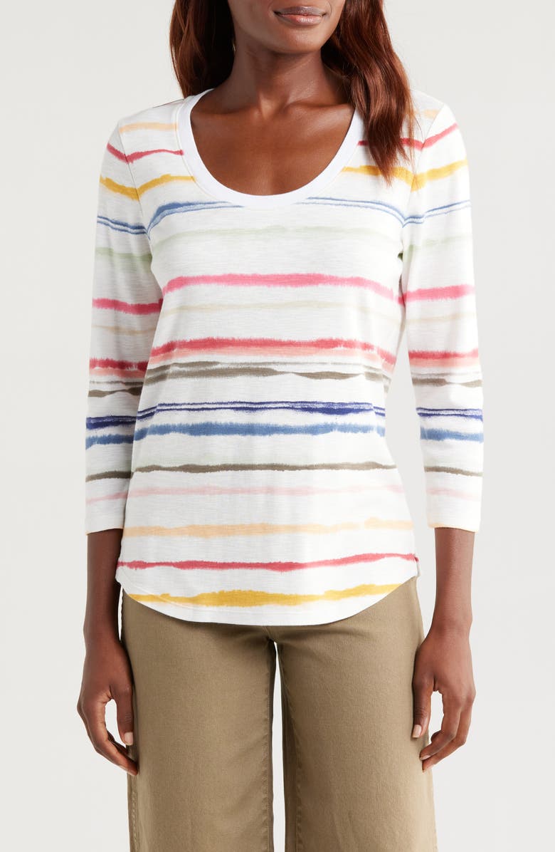Tommy Bahama Ashby Isles Sealight Stripe Cotton Top, Main, color, 