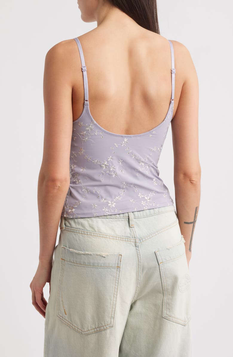 BDG Urban Outfitters Je T'aime Floral Embroidered Camisole, Alternate, color, Lilac