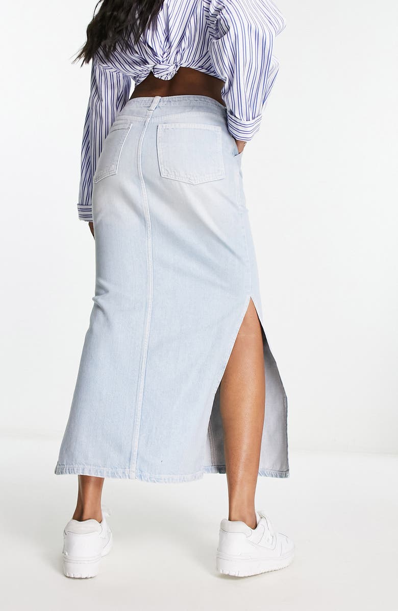 ASOS DESIGN Denim Maxi Skirt, Alternate, color,