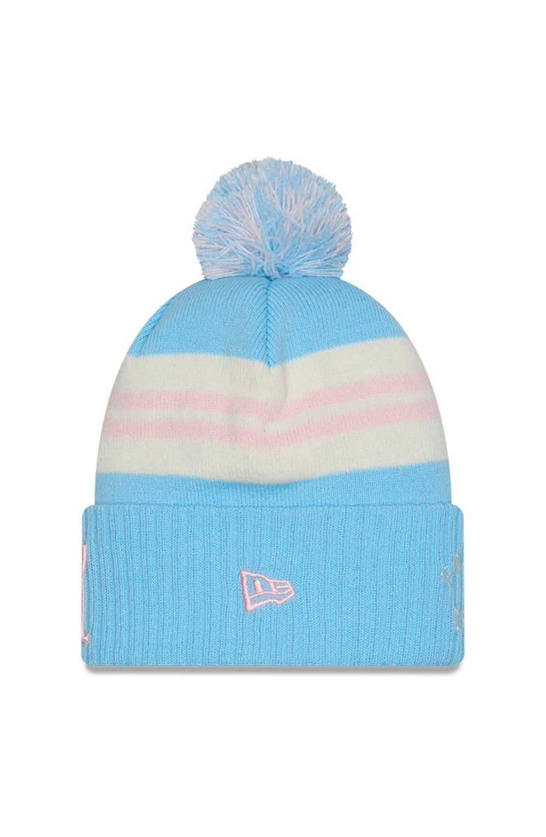 New Era Men's New Era  Light Blue Inter Miami CF 2025 Jersey Hook Cuffed Knit Hat With Pom, Alternate, color, Light Blue