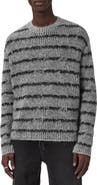 AllSaints Dissolved Stripe Crewneck Sweater