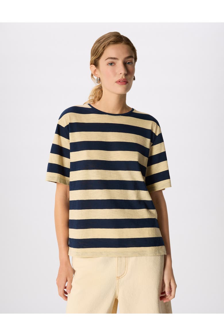 Wide Stripe T-Shirt, Main, color, Navy/Multi