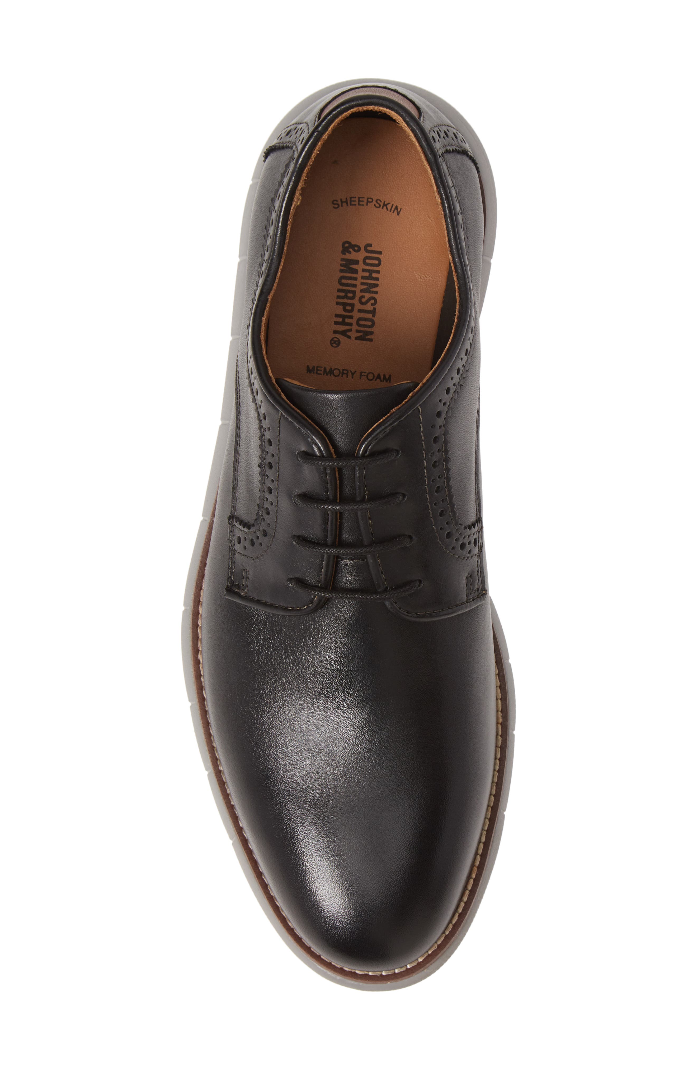 Johnston & Murphy Holden Plain Toe Derby, Alternate, color, Black
