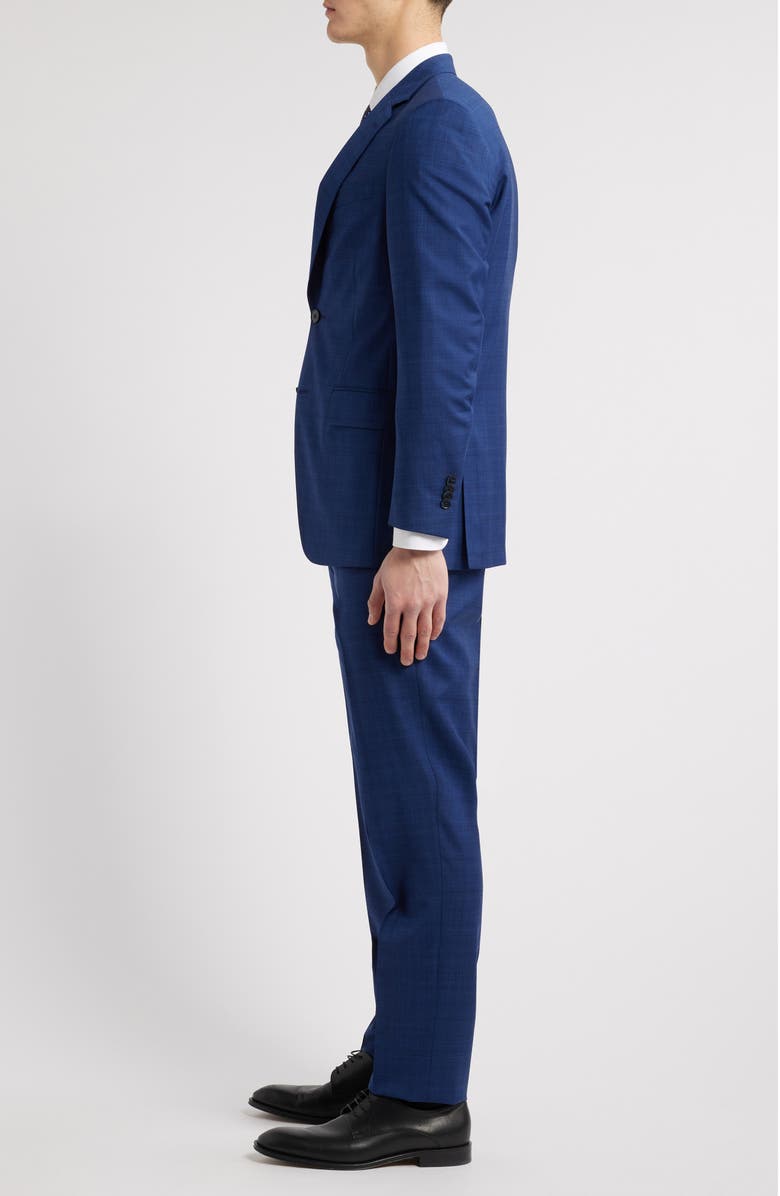 Peter Millar Flynn Classic Fit Blue Glen Plaid Wool Suit, Alternate, color,
