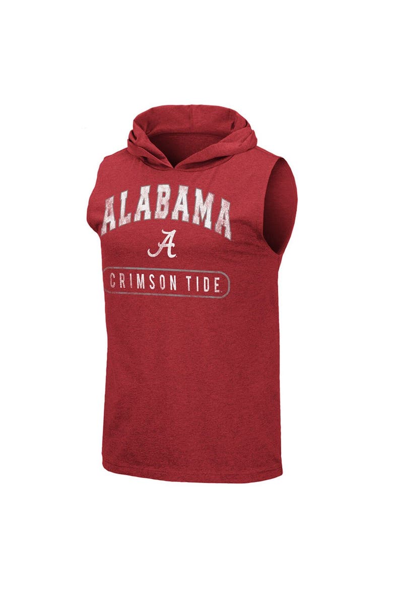 Men's Colosseum Crimson Alabama Crimson Tide Varsity Hoodie Tank Top, Alternate, color, Crimson