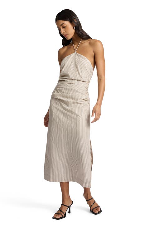 Ruched Halter Dress