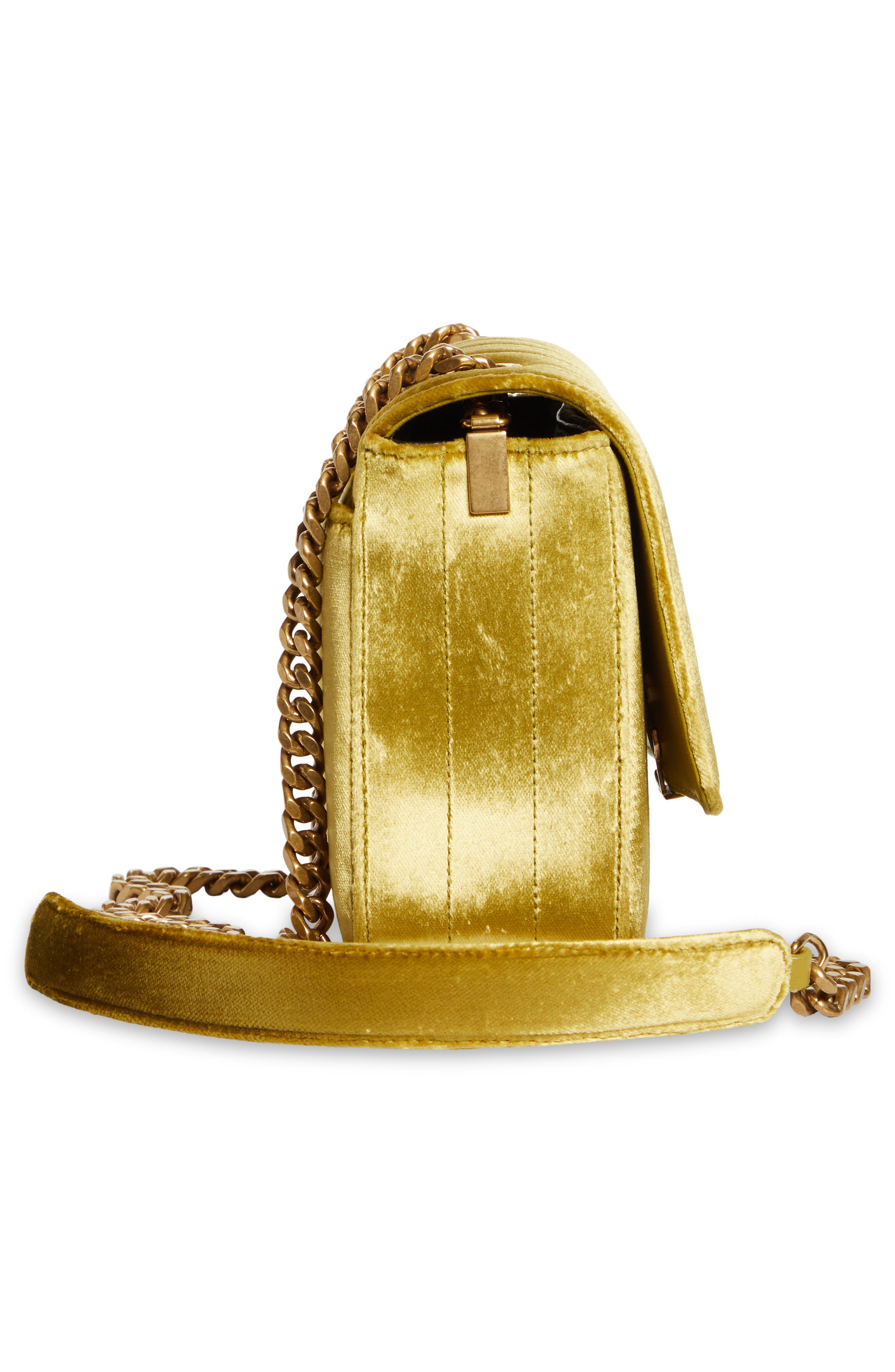 Saint Laurent Small Vicky Velvet Crossbody Bag, Alternate, color, 