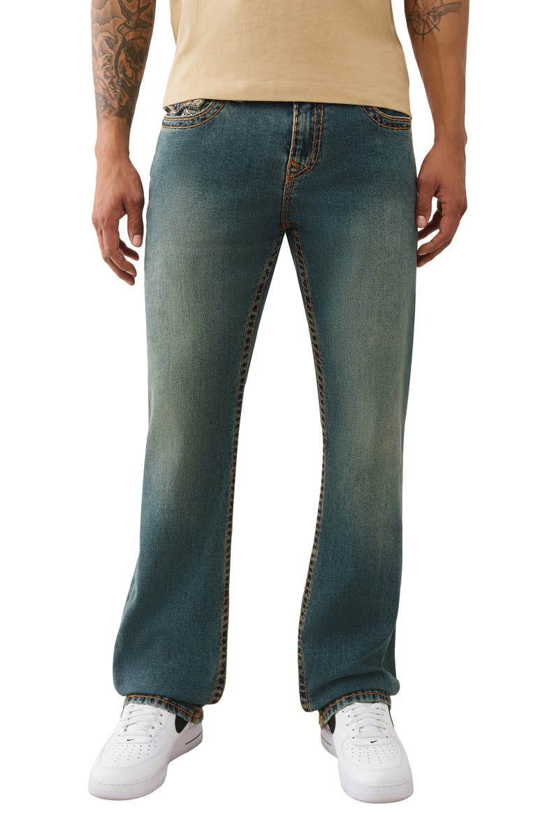 Ricky Super T Flap Straight Jeans, Main, color, SEPIA DAWN MEDIUM WASH