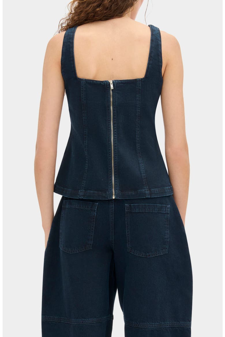 Storm Sweetheart Neck Denim Tank, Alternate, color, BLUE BLACK